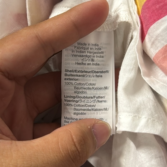 J. Crew Tiered Popover Dress Rose Multi Stripe Cotton Poplin Long Sleeve XS - Picture 8 of 9